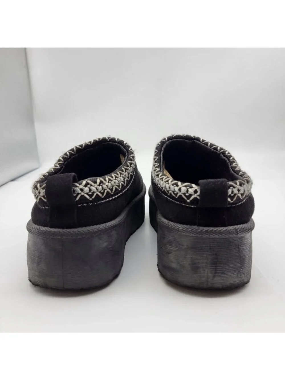 Olivia & Kate Stormy Platform Slippers Clogs Shoes Black Girls SZ 12